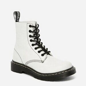 Dr Martens 1460 Pascal White Boots 6 Festival Spring Combat Grunge